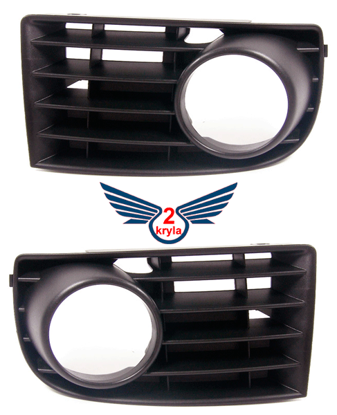 Решітка в бампер VW Golf V 2004-2009 (Під протитуманні фари крім GTI Хетчбек)